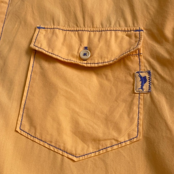 Tommy Bahama Men’s Orange Sherbet Long Sleeve Button -Up Shirt. XL - Picture 5 of 15